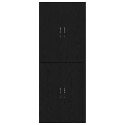 Pensile 2 pcs Rovere nero 69.5 x 34 x 90 cm Legno multistrato - homemem39