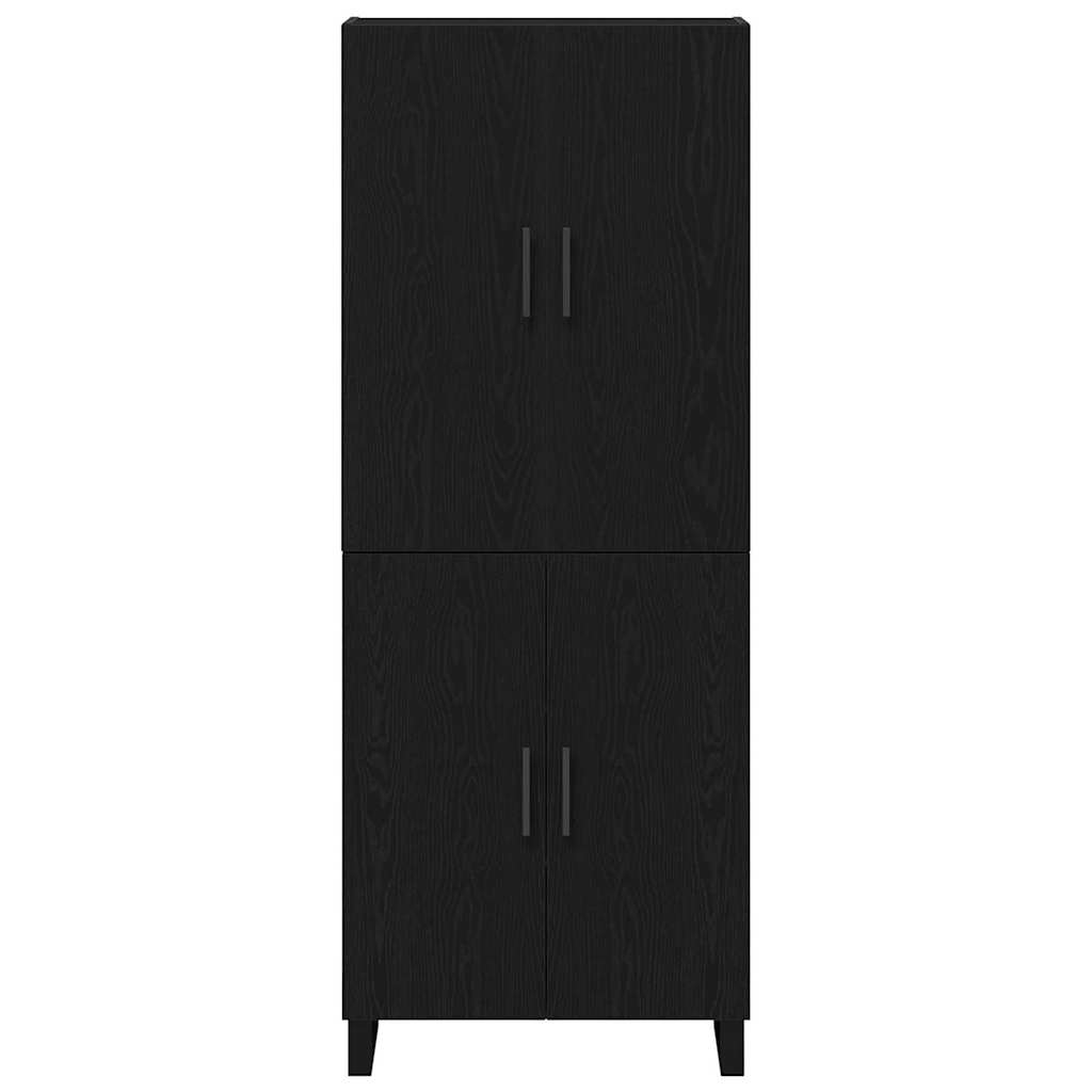 Credenza Montaggio a parete 2 pcs Rovere nero Legno multistrato - homemem39