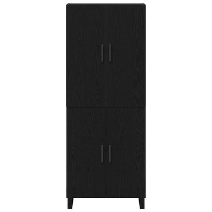 Credenza Montaggio a parete 2 pcs Rovere nero Legno multistrato - homemem39