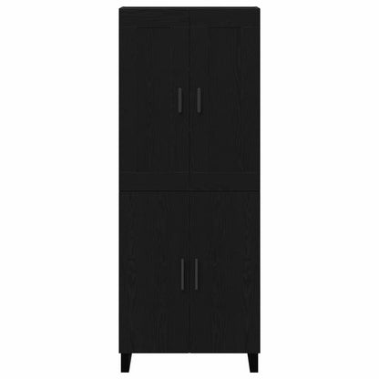Credenza Montaggio a parete 2 pcs Rovere nero Legno multistrato - homemem39