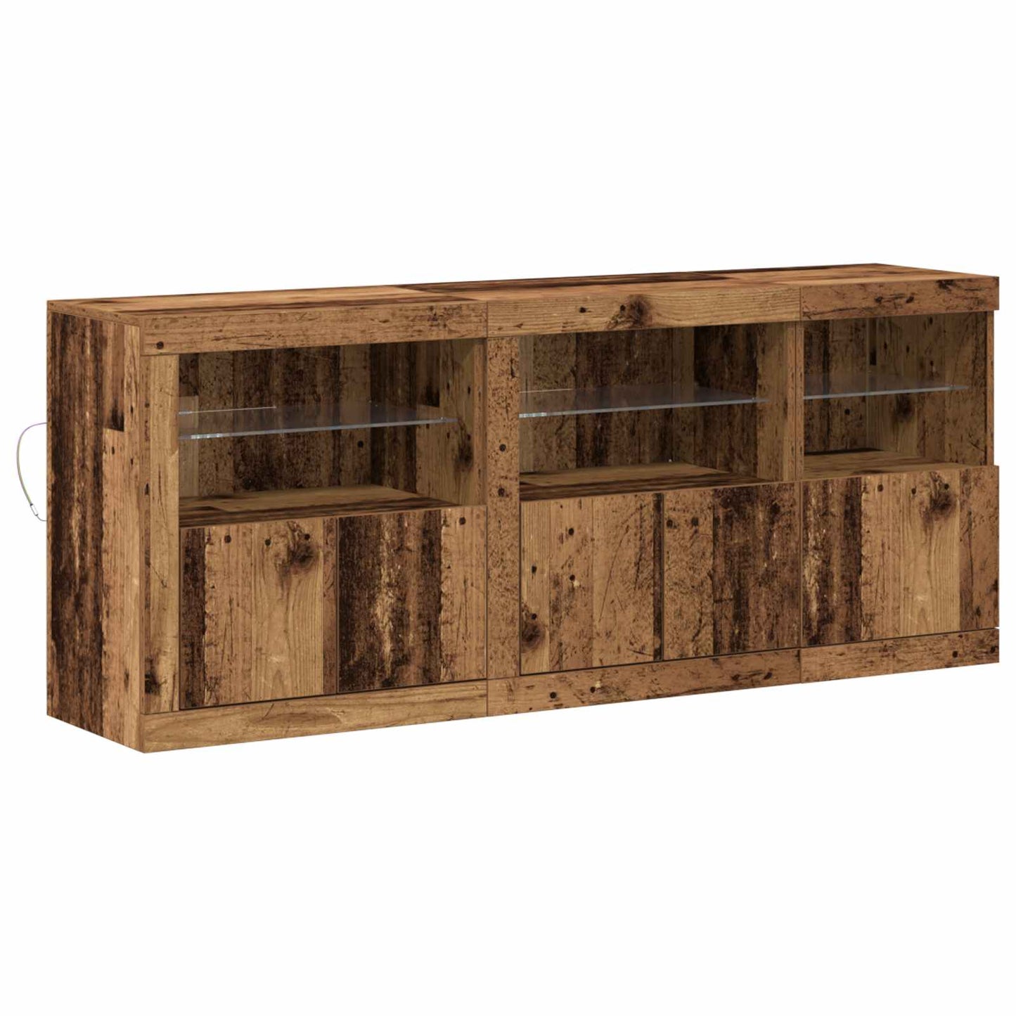 Madia LED Legno vecchio 162 x 37 x 67 cm Legno multistrato | homemem39