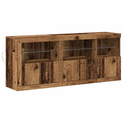 Madia LED Legno vecchio 162 x 37 x 67 cm Legno multistrato | homemem39
