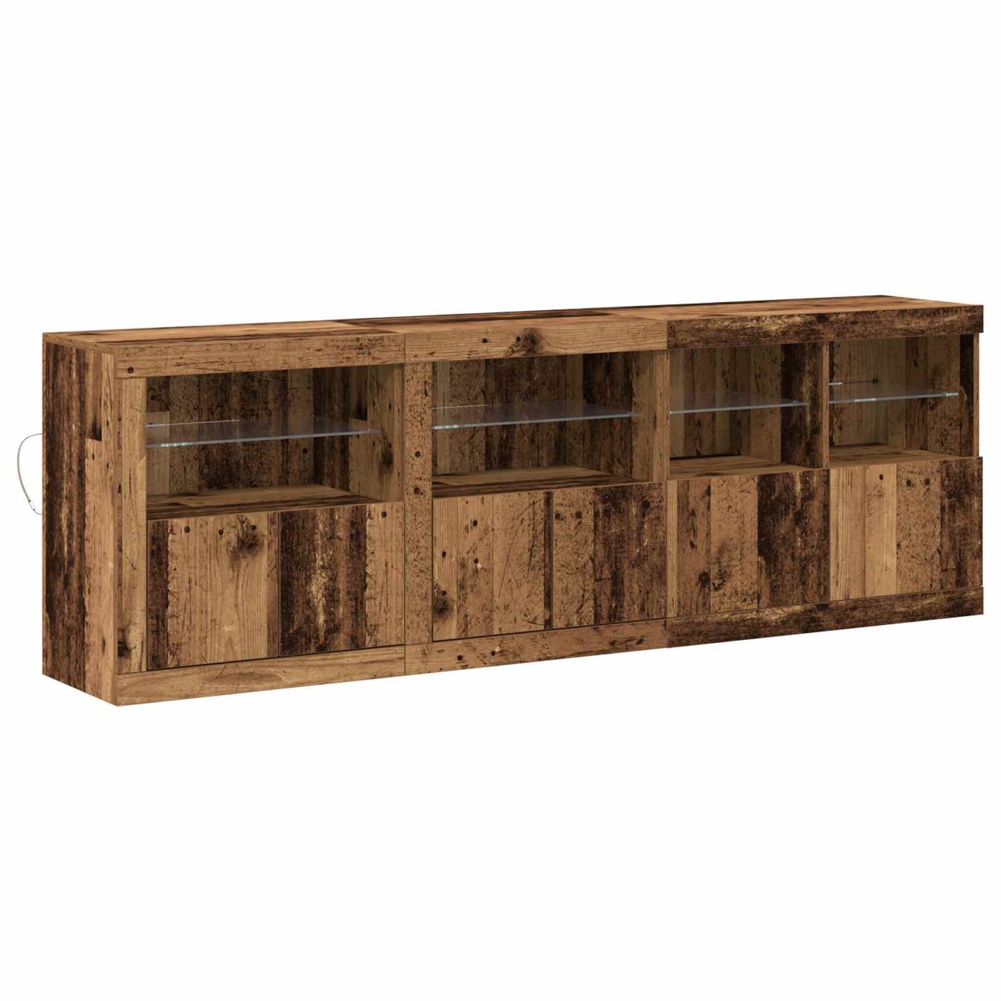 Madia LED Legno vecchio 202 x 37 x 67 cm Legno multistrato | homemem39