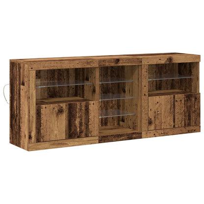 Madia LED Legno vecchio 162 x 37 x 67 cm Legno multistrato | homemem39