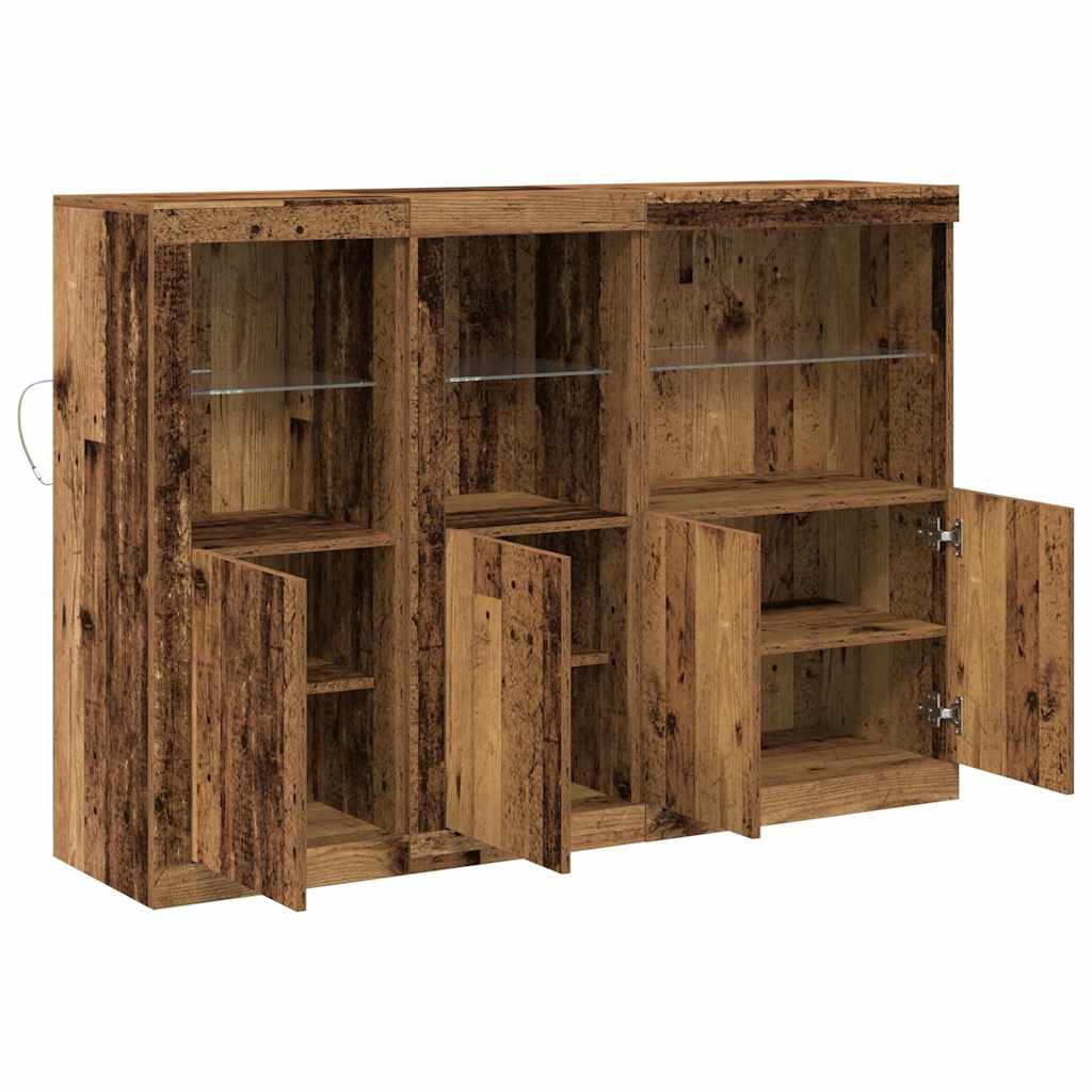 Madia LED Legno vecchio 142,5 x 37 x 100 cm Legno multistrato