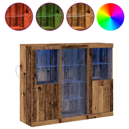 Madia LED Legno vecchio 123 x 37 x 100 cm Legno multistrato | homemem39