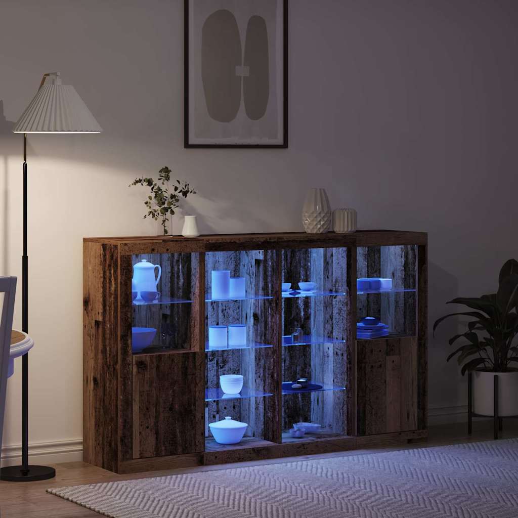 Madia LED Legno vecchio 163 x 37 x 100 cm Legno multistrato