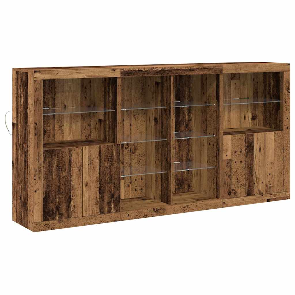Credenza 3 pcs Legno vecchio 202 x 37 x 100 cm - homemem39