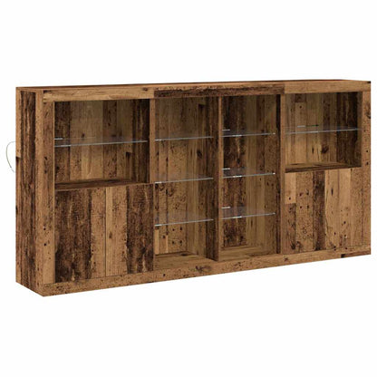 Credenza 3 pcs Legno vecchio 202 x 37 x 100 cm - homemem39