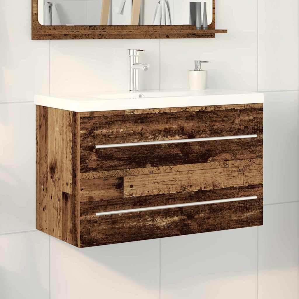 Armadio per Lavabo da Bagno 2 pcs 80 x 38,5 x 48 cm | homemem39