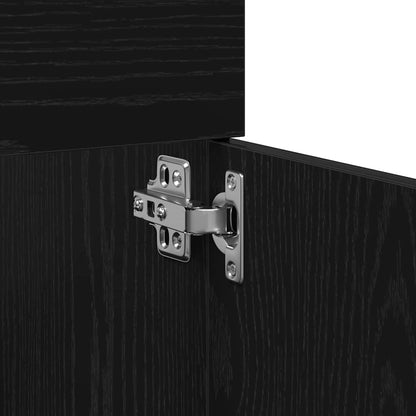 Mobile da Bagno Rovere Nero 80 x 38,5 x 46 cm Legno multistrato | homemem39