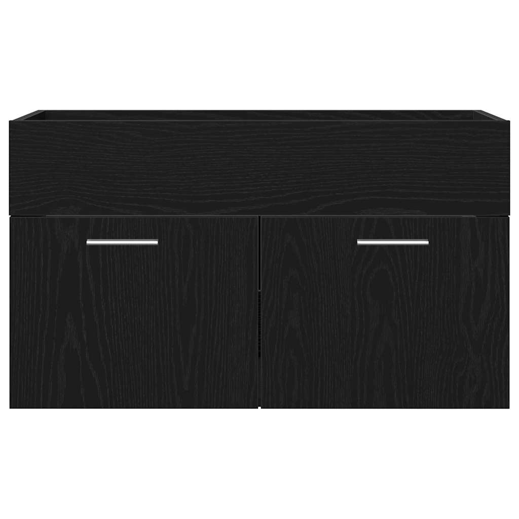 Mobile da Bagno Rovere Nero 80 x 38,5 x 46 cm Legno multistrato | homemem39