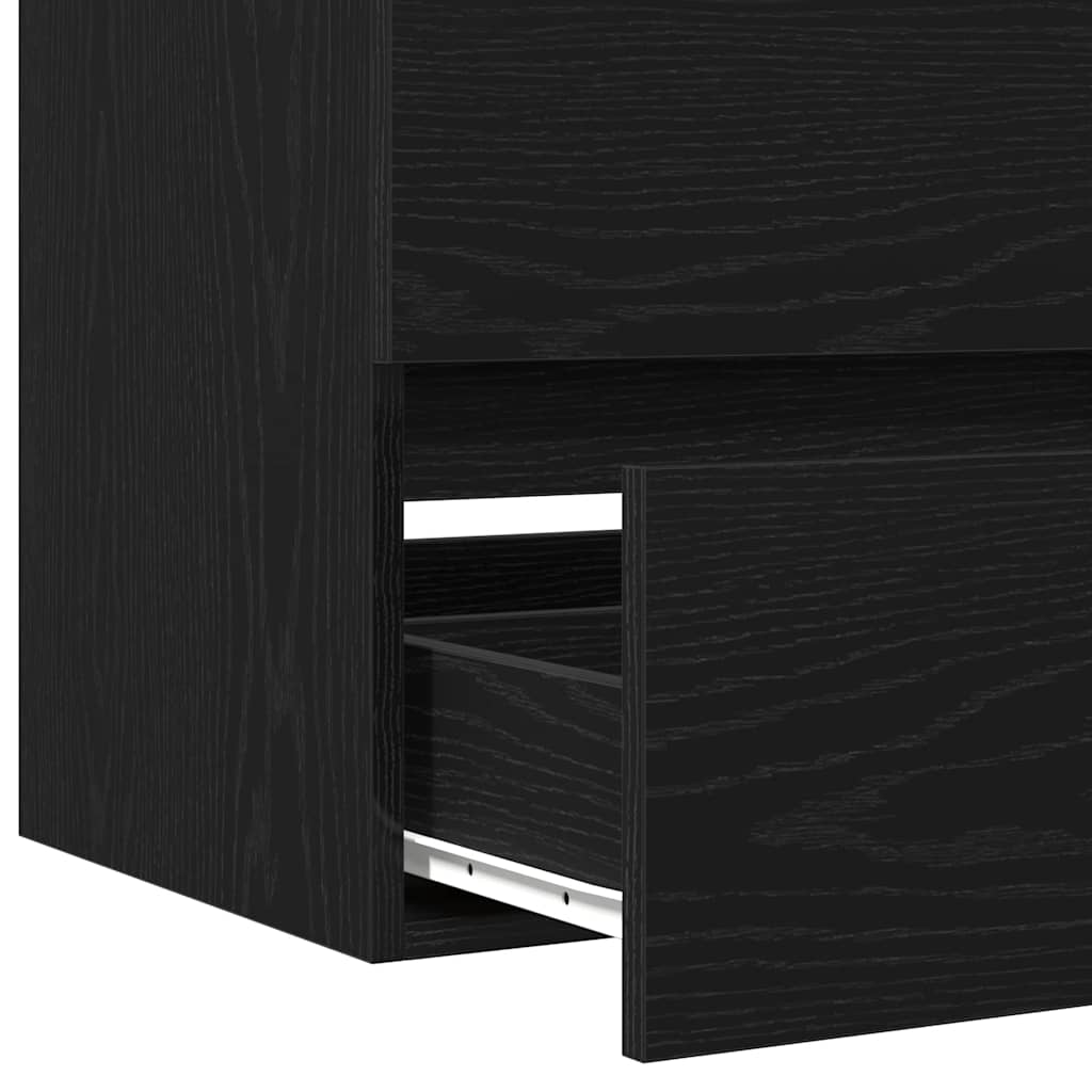 Armadio per Lavabo da Bagno Rovere Nero 90 x 39 x 62 cm | homemem39