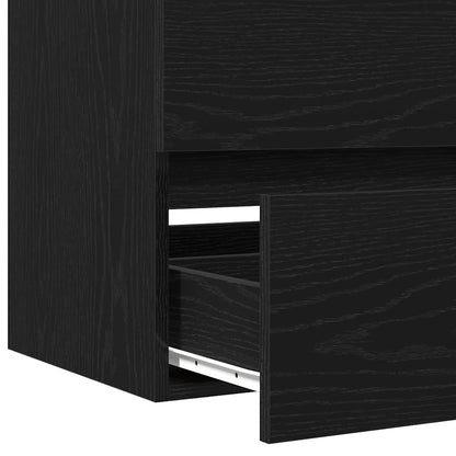 Armadio per Lavabo da Bagno Rovere Nero 90 x 39 x 62 cm | homemem39