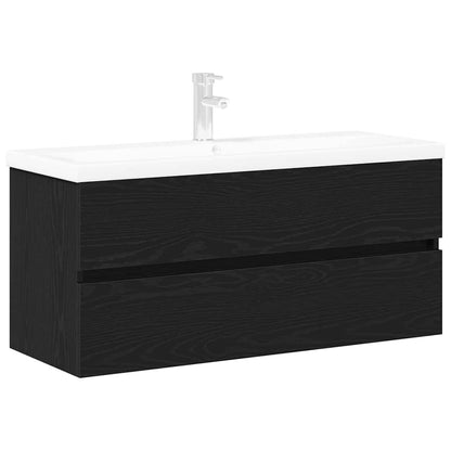 Armadio per Lavabo da Bagno Rovere Nero 90 x 39 x 62 cm