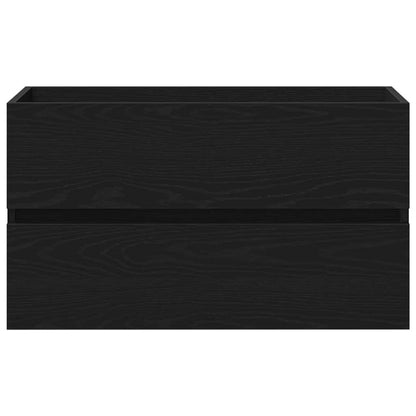 Armadio per Lavabo da Bagno Rovere Nero 80 x 39 x 62 cm | homemem39