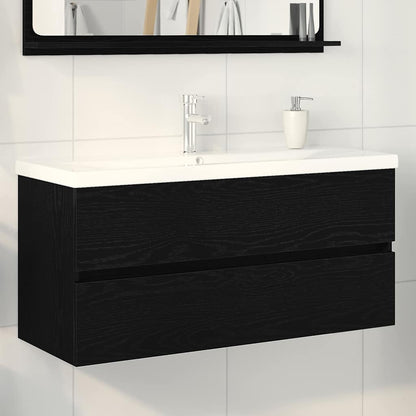 Armadio per Lavabo da Bagno Rovere Nero 100 x 39 x 62 cm | homemem39
