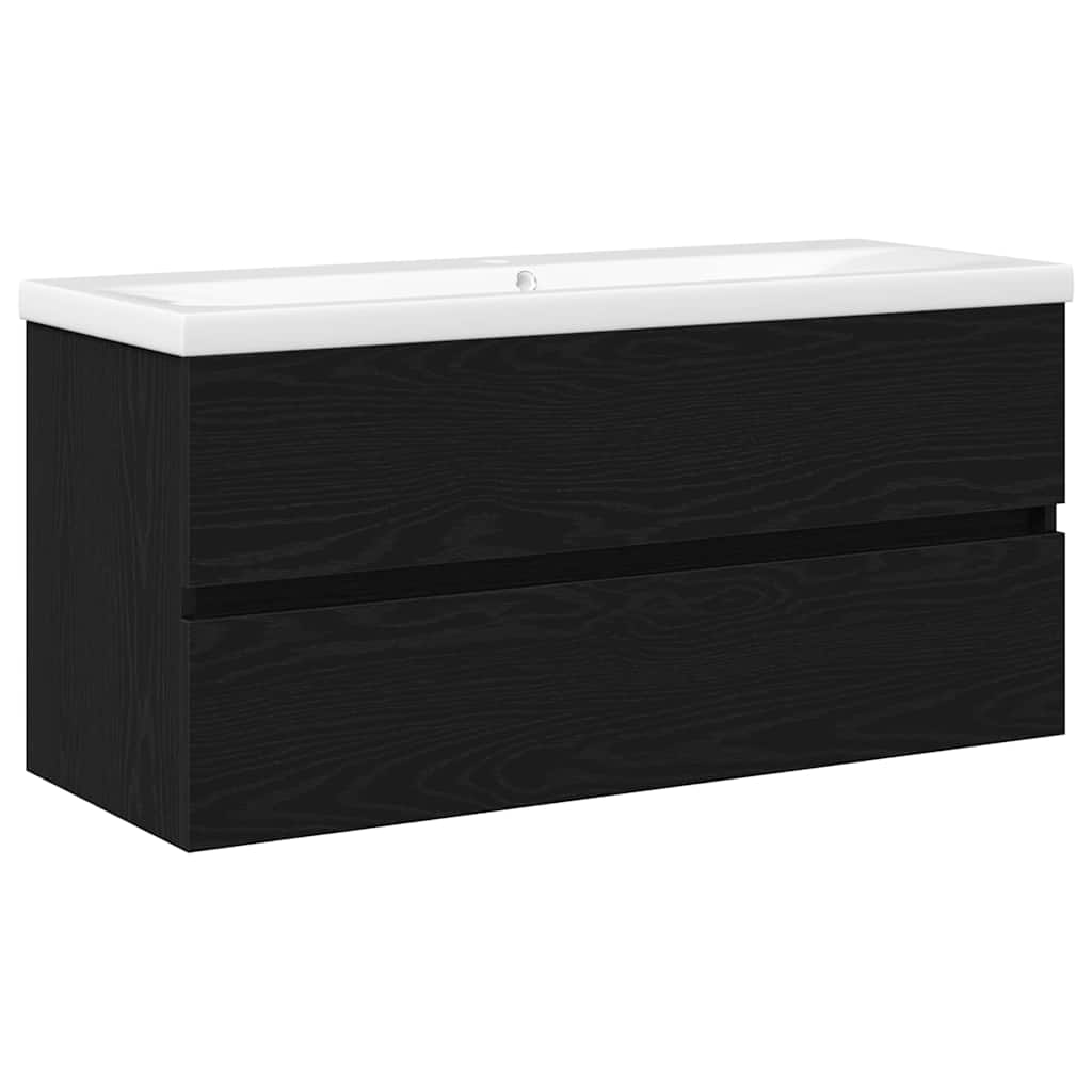 Armadio per Lavabo da Bagno Rovere Nero 100 x 39 x 62 cm | homemem39