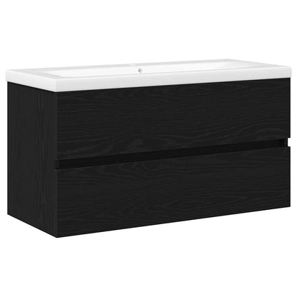 Armadio per Lavabo da Bagno Rovere Nero 90 x 39 x 62 cm | homemem39