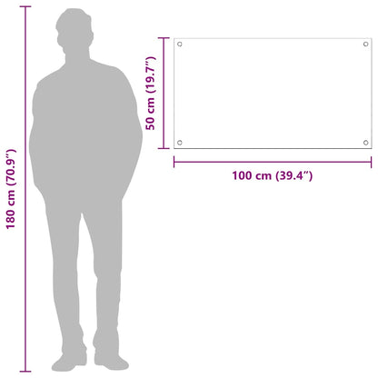 Rivestimento da Cucina Grigio chiaro 100 x 50 x 0.6 cm