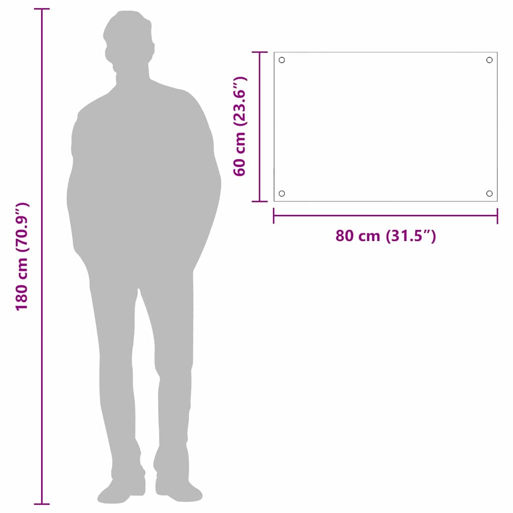 Rivestimento da Cucina Grigio scuro 80 x 60 x 0.6 cm