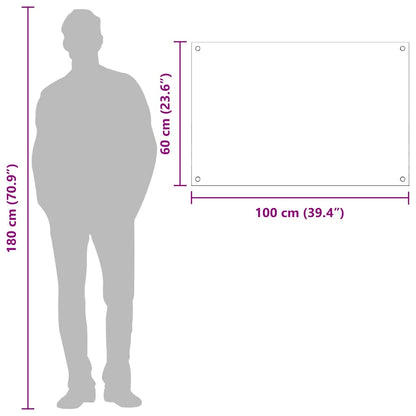 Rivestimento da Cucina Grigio scuro 100 x 60 x 0.6 cm