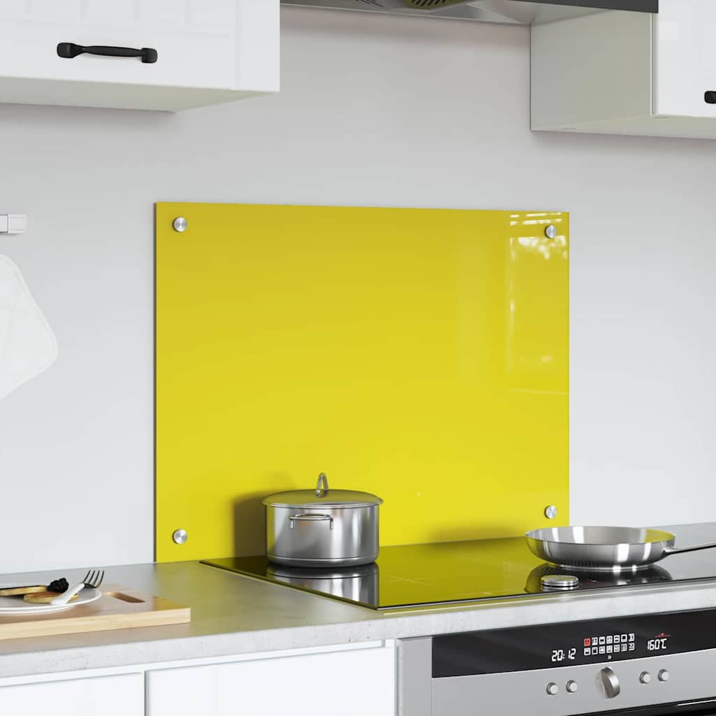 Rivestimento da Cucina Giallo 70 x 50 x 0.6 cm vetro temperato