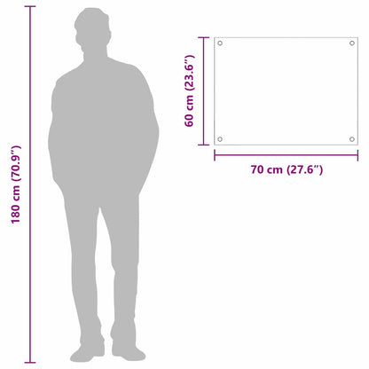 Rivestimento da Cucina Giallo 70 x 60 x 0.6 cm vetro temperato