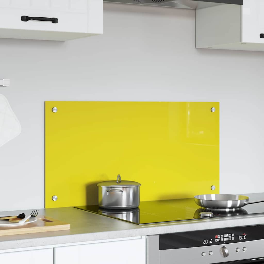Rivestimento da Cucina Giallo 80 x 40 x 0.6 cm vetro temperato