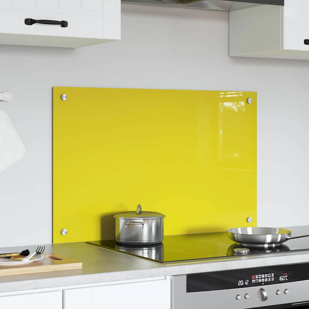 Rivestimento da Cucina Giallo 80 x 50 x 0.6 cm vetro temperato