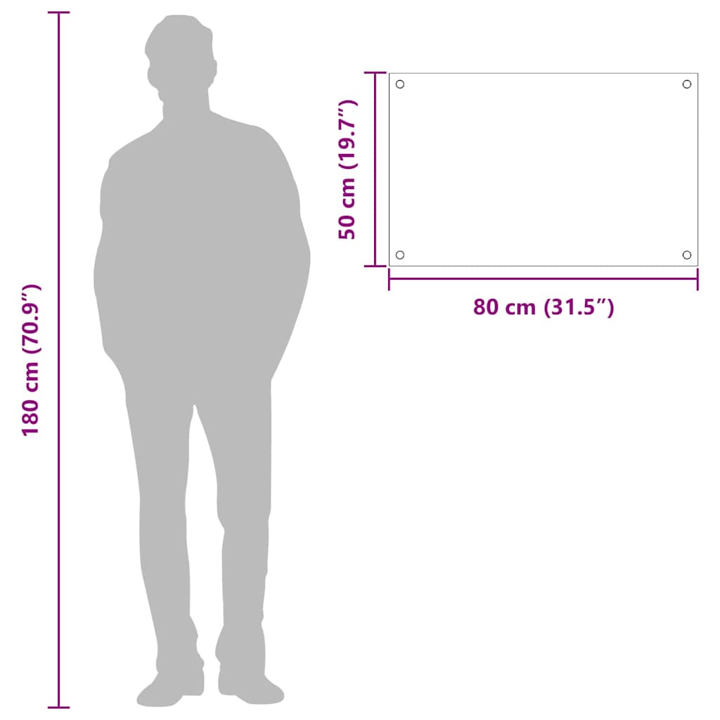 Rivestimento da Cucina Giallo 80 x 50 x 0.6 cm vetro temperato