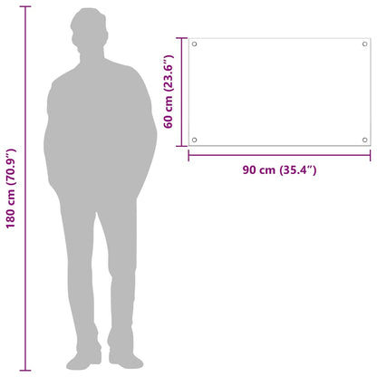 Rivestimento da Cucina Giallo 90 x 60 x 0.6 cm vetro temperato