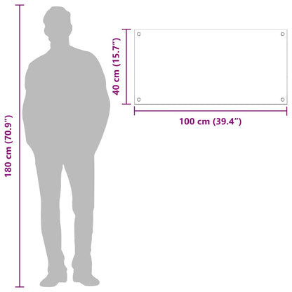 Rivestimento da Cucina Giallo 100 x 40 x 0.6 cm vetro temperato