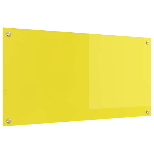 Rivestimento da Cucina Giallo 100 x 50 x 0,6 cm vetro temperato