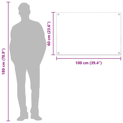 Rivestimento da Cucina Giallo 100 x 60 x 0,6 cm vetro temperato