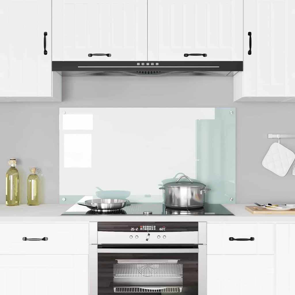 Schienale da cucina Bianco 110 x 60 cm vetro temperato | homemem39