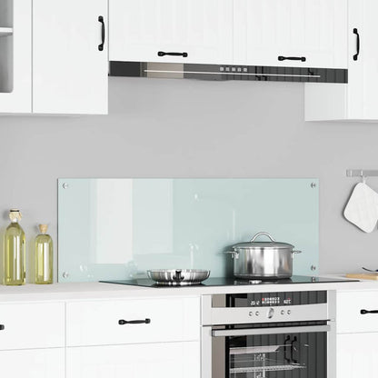 Schienale da cucina Bianco 120 x 40 cm vetro temperato | homemem39