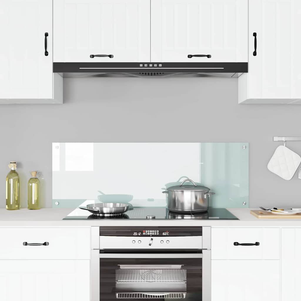 Schienale da cucina Bianco 120 x 40 cm vetro temperato | homemem39
