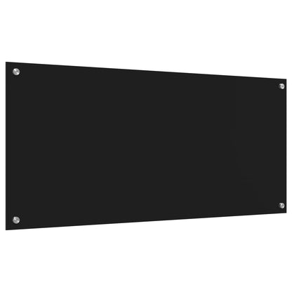 Rivestimento da Cucina Nero 110 x 50 x 0,6 cm vetro temperato