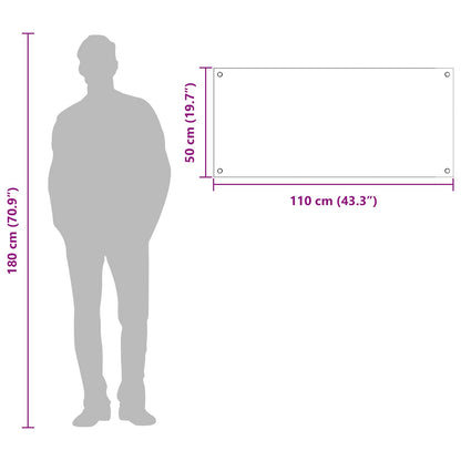 Rivestimento da Cucina Nero 110 x 50 x 0,6 cm vetro temperato