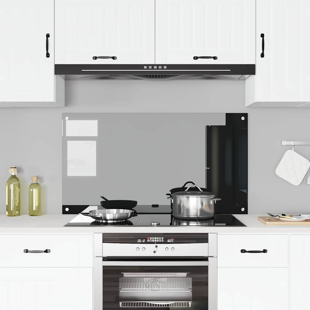 Rivestimento da Cucina Nero 110 x 60 x 0.6 cm vetro temperato