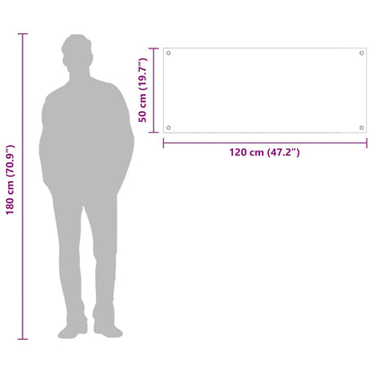 Rivestimento da Cucina Nero 120 x 50 x 0.6 cm vetro temperato