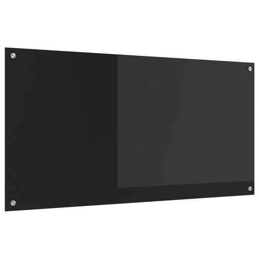 Schienale da cucina Nero 120 x 60 cm vetro temperato | homemem39