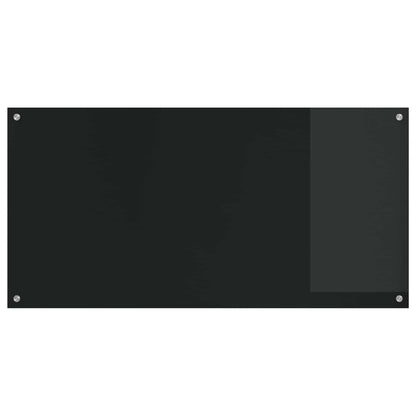 Schienale da cucina Nero 120 x 60 cm vetro temperato | homemem39