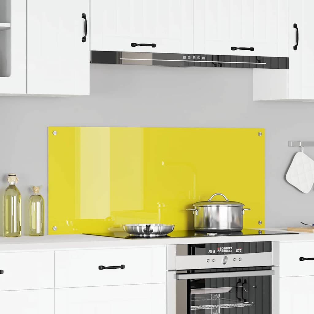 Rivestimento da Cucina Giallo 120 x 50 x 0.6 cm vetro temperato