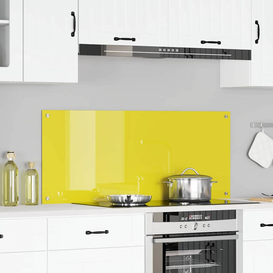 Rivestimento da Cucina Giallo 120 x 50 x 0.6 cm vetro temperato