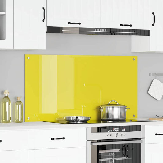 Rivestimento da Cucina Giallo 120 x 60 x 0.6 cm vetro temperato