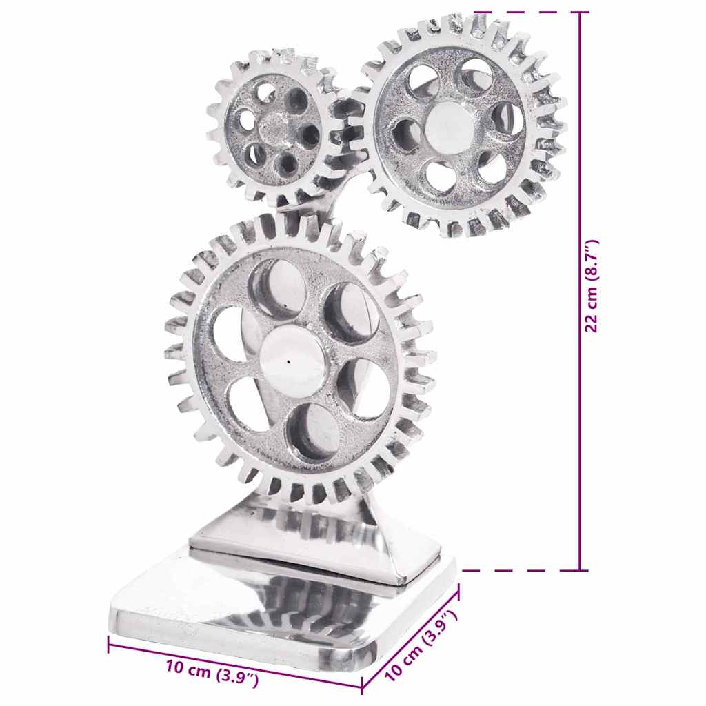 Fermalibri 2 pcs Argento 10 x 10 x 22 cm Alluminio