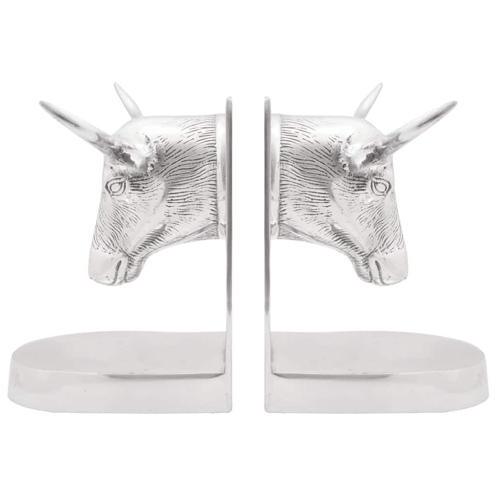 Fermalibri 2 pcs Argento 21.5 x 15.5 x 20 cm Alluminio