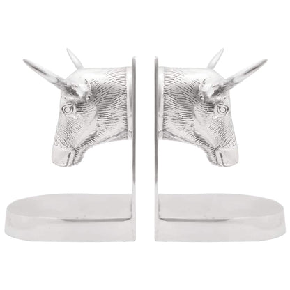 Fermalibri 2 pcs Argento 21.5 x 15.5 x 20 cm Alluminio